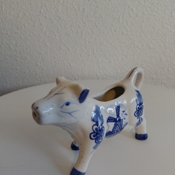 Delft Blue Pottery Holland Cow Creamer Vintage In great pre-owned condition. No - Picture 13 of 16